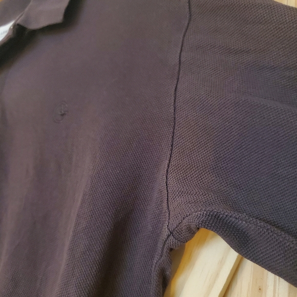 Vintage Armani Collezioni Size M Dark Brown Long Sleeve Polo Shirt - Picture 7 of 7